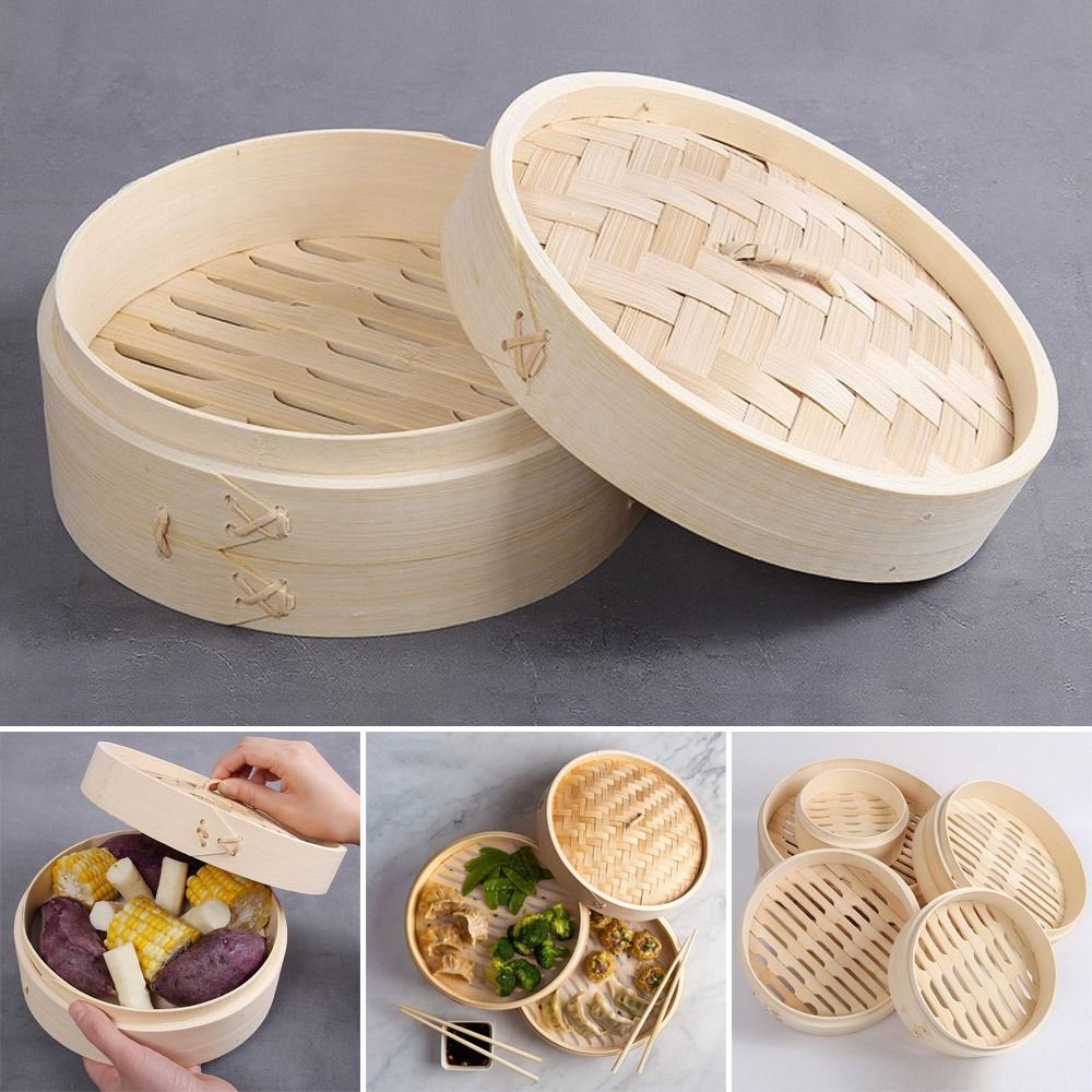 Bao Steamer Bamboo - Cesta de vapor de bambu com